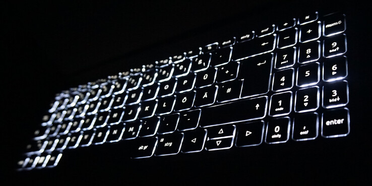 The keyboard lighting has two brightness levels.