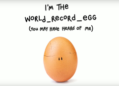 The world_record_egg made an appearance to promote Hulu and Mental Health America. (Source: YouTube)