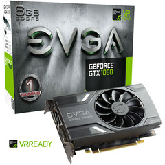 The single-fan EVGA GTX 1060 6GB. (Source: Topachat)