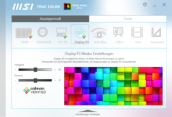 Color profiles at the touch of a button with MSI True Color