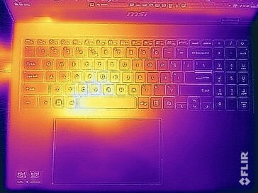 Surface temperatures stress test (top)