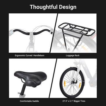 A luggage rack is available. (Image source: Touroll)