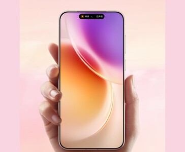 Front view of Vivo X300 smartphone with slim bezels and vivid gradient display held in hand (Image source: Vivo)