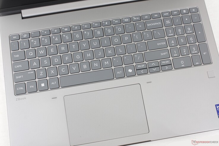 The clickpad is smaller than on the ZBook Fury 16 series while also lacking physical mouse buttons