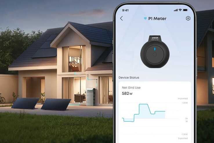 The Anker Solix P1 Meter allows you to track your energy consumption in the brand's app (pictured). (Image source: Anker)
