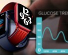 A future Apple Watch device could utilize Rockley's blood sugar monitor and numerous other health-related trackers. (Image source: Apple (Series 6)/Rockley - edited)