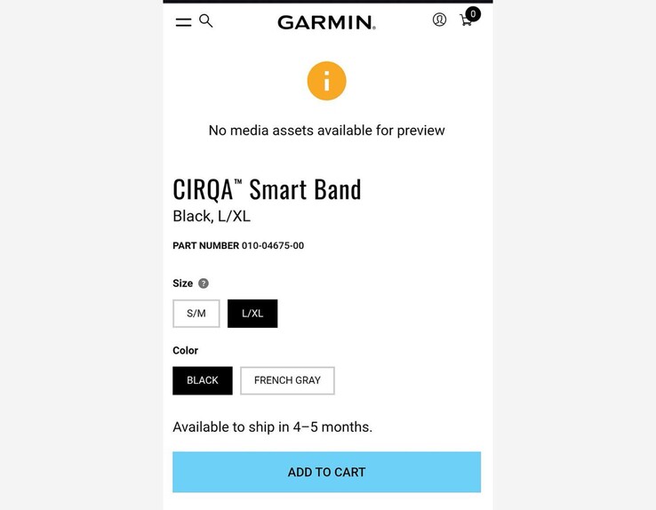The leaked Garmin CIRQA Smart Band