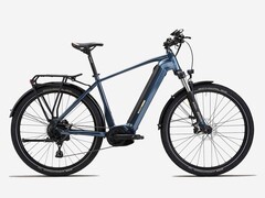 The Decathlon Stilus E-Touring eMTB is now available with a high frame and suspension fork. (Image source: Decathlon)