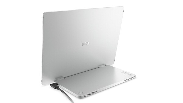 The Dell Pro 14 Plus Portable Monitor has its buttons and ports on the mount. (Image source: Dell)