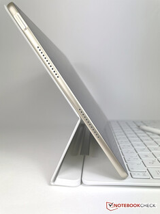 The Glide Keyboard's kickstand allows for classic laptop silhouettes as well as...