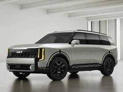 The 2027 Kia Telluride pictured in an Ivory Silver trim