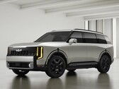 The 2027 Kia Telluride pictured in an Ivory Silver trim