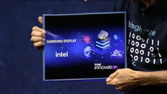 Samsung&#039;s first rollable PC screen (image: Intel/YouTube)