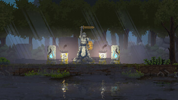 An image showing a statue in Kingdom: New Lands