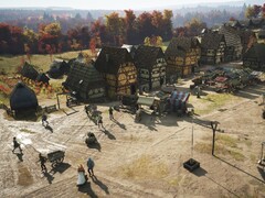 A town in Manor Lords. (Image Source: Salvic Magic)