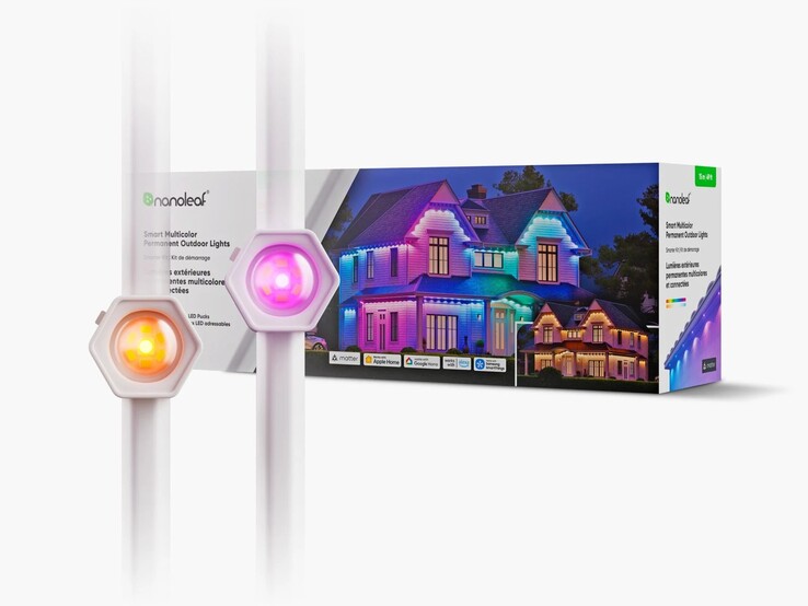 The Nanoleaf Smart Multicolor Permanent Outdoor Lights in Europe. (Image source: Nanoleaf)