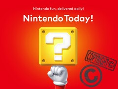 Nintendo Today! app with copyright symbol (Image source: Nintendo of America, Laws.com with edits)