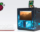 Pironman 5 Pro Max tower PC with a 4.3-inch touchscreen, camera support, and dual stereo speakers