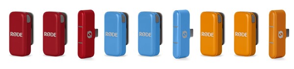 The Røde Wireless Micro in Red, Blue, and Orange. (Image source: Røde)