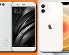 The original Xiaomi Mi 6 and the Apple iPhone 12 mini target the small-phone market. (Image source: Xiaomi/Apple - edited)