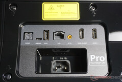 The connections include analog and digital inputs. Three HDMI inputs in particular are a little tight.