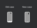 The new iPhone 'battery case', in comparison to a previous model. (Source: 9to5Mac)