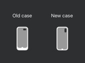 The new iPhone 'battery case', in comparison to a previous model. (Source: 9to5Mac)