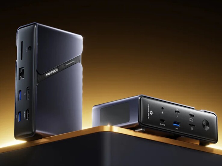 The docking station has various connectivity options (Image source: Minisforum)