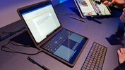Intel's Twin River dual-screen concept tries to improve on concept of a laptop with only a virtual keyboard. (Source: The Verge)