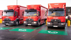 The new Coke electric truck fleet begins deliveries (image: Renault)