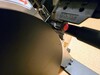 A secured pin prevents it from folding down