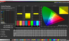 Colors (profile: professional, color temperature: warm, target color space: sRGB)