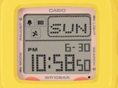 The Casio Baby-G BGD-10KPM-7 features a near-square digital dial with a decent amount of info on it.