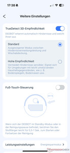 Further settings