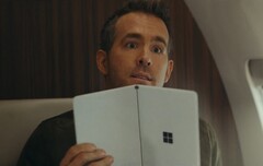 Ryan Reynolds with the Surface Neo. (Image source: Netflix via @tomwarren)