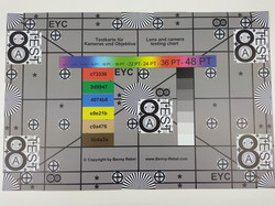 photo of test chart