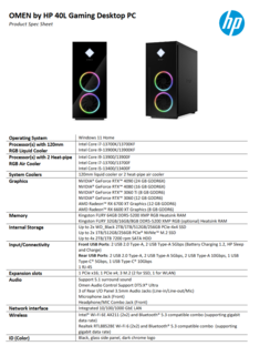 HP Omen 40L specifications (image via HP)