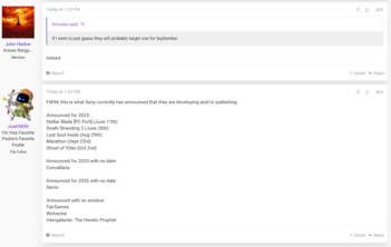 John Harker PlayStation event update (Image source: screenshot, ResetEra forums)