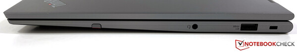 The Lenovo ThinkPad X1 Yoga Gen 6 has two Thunderbolt 4 ports (Images: Notebookcheck)