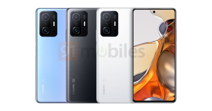 Alleged Xiaomi 11T renders. (Source: 91Mobiles)