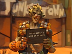 The Overwatch 2 character Junkrat (Jamison Fawkes).