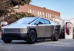 Tesla Cybertruck. The automaker held less than 50 percent of California's EV market for the firs time in Q1 2025 (Image source: Inside EVs)