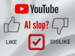 Banner for YouTube AI slop rating shown