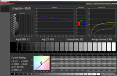 CalMAN: Grayscale, HDR switched off - calibrated