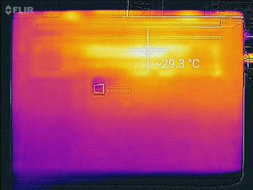 Thermal profile, underside (idle)