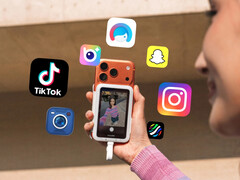 Insta360 stresses that the Snap is compatible but not affiliated with the apps shown here.