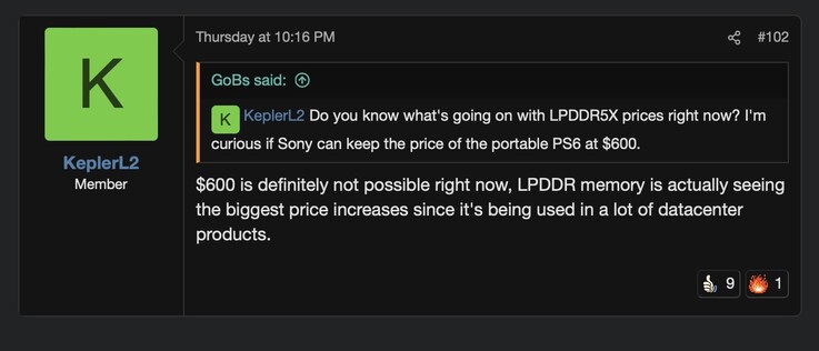 NeoGAF member KeplerL2, a known leaker, has dismissed a sub-$600 price fo rthe rumored PS6 handheld.