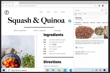 Sidebar search in Edge should make multitasking easier (Image source: PCOnline)