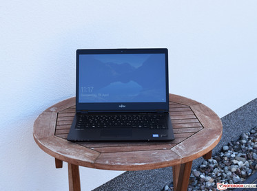 Using our test device in the shade