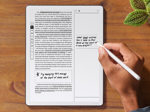 The Kindle Scribe (3rd Generation) has a larger 11-inch display and an improved writing experience. (Image source: Amazon)